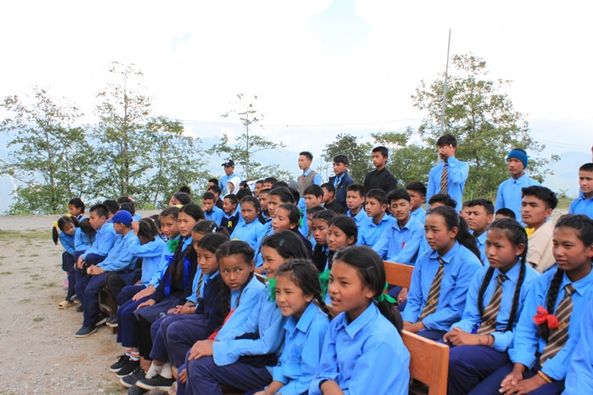 Stationery Distribution Program at Helambu Bodhisattva Model School